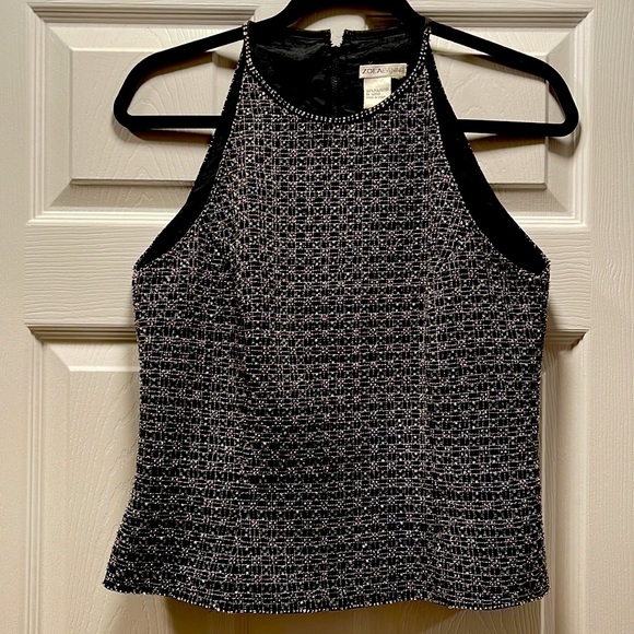 ZOLA EVENING Beaded Jacket and Sleeveless Shell- Size 6 - Picture 4 of 5